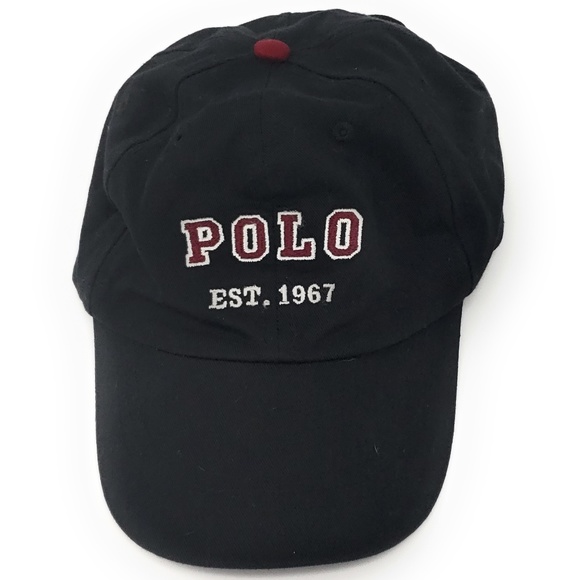 ralph lauren hat black and red